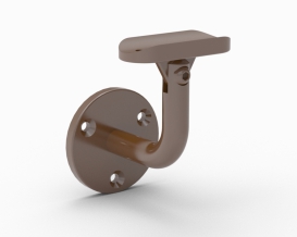Saddle support (articulated) for Ø 35 mm wall handrail.