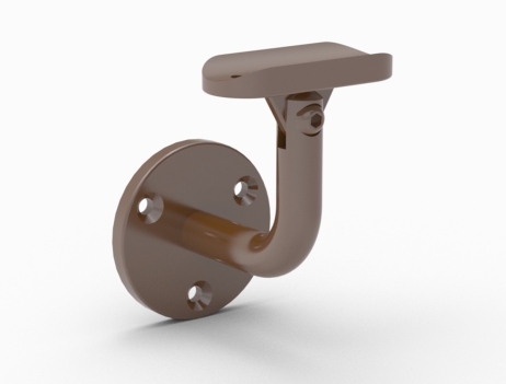 Saddle support (articulated) for Ø 35 mm wall handrail.