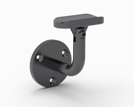 Saddle support (articulated) for Ø 35 mm wall handrail.