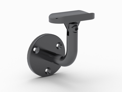 Saddle support (articulated) for Ø 35 mm wall handrail.