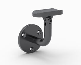 Saddle support (articulated) for Ø 42,4 mm wall handrail.