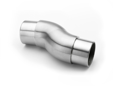 Reduced elbow 45°+45° rotation adjustable for Ø 42,4 mm tube.