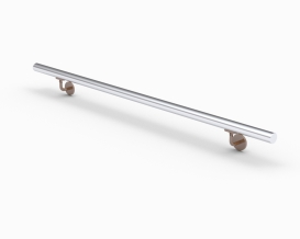 Complete handrail kit Ø 35 mm two-tone stainless-bronze.